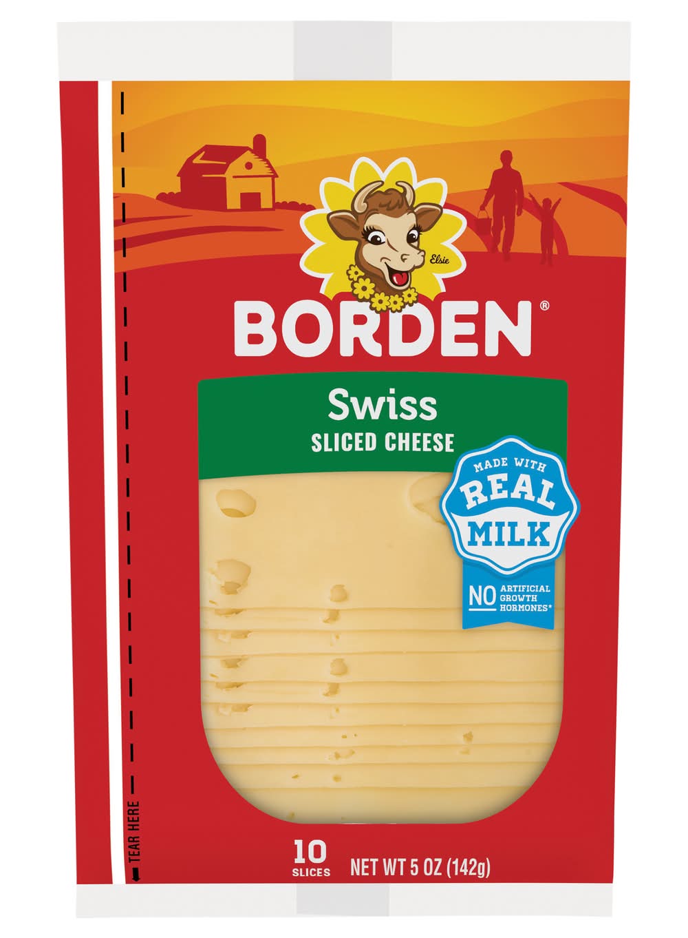 Borden Swiss Sliced Cheese Slices (5 oz)