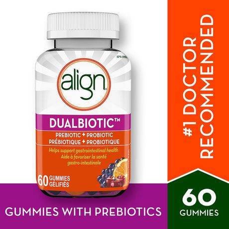 Align Dualbiotic Prebiotic + Probiotic Gummies (60 ct)