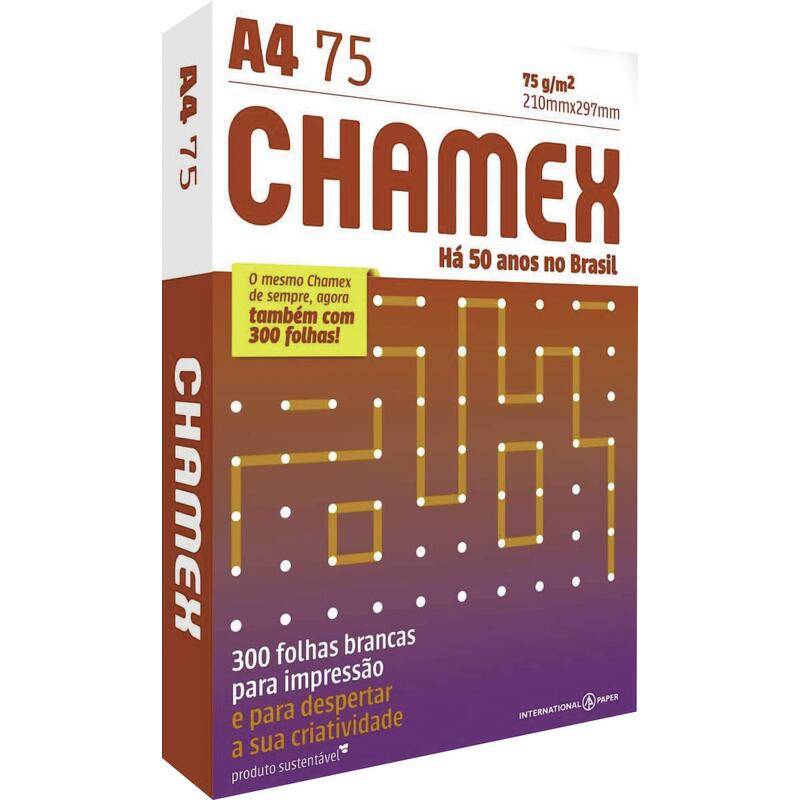 Chamex papel branco a4 para impressão (300 folhas)