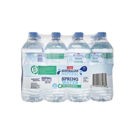 Coles Spring Water 24 Pack 600mL