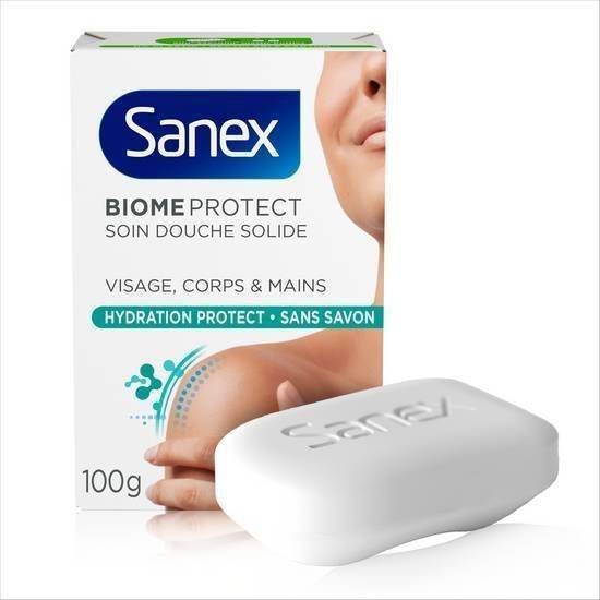 Gel douche solide sanex biome protect hydratant - 100g