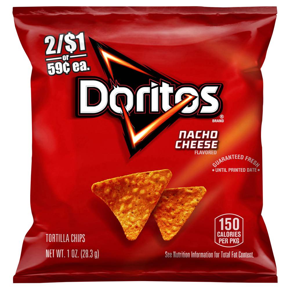 Doritos Tortilla Chips, Nacho Cheese (1 oz)