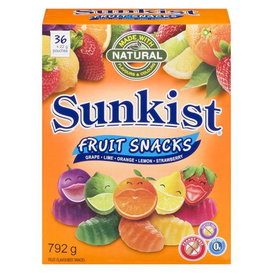 Sunkist Fruit Snacks, Assorted Flavours (792 g)
