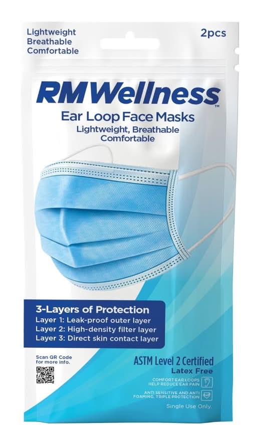 RM Wellness Ear Loop Face Mask (2 ct)