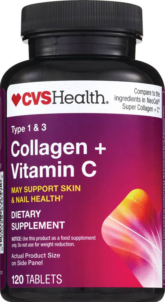 CVS Health Collagen + Vitamin C Tablets, 120 CT