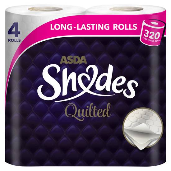 Asda Shades 4 Quilted Double Toilet Rolls