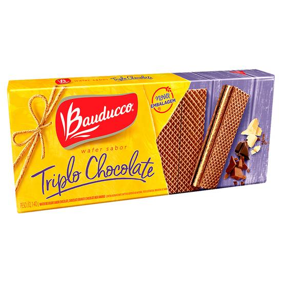 Bauducco wafer sabor triplo chocolate (140 g)