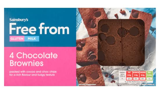 Sainsbury's Chocolate Brownies (4ct) (cocoa - Chocolate chips)