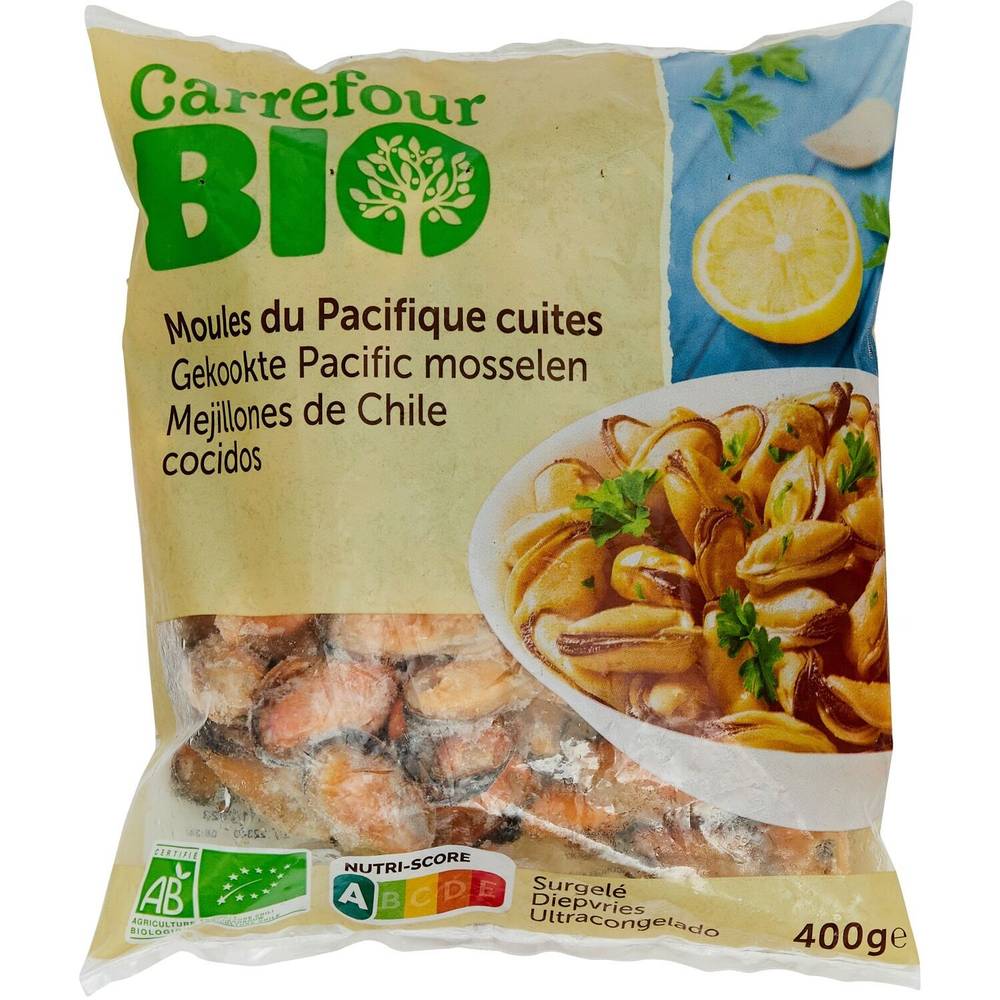 Carrefour Bio - Moules du pacifique cuites