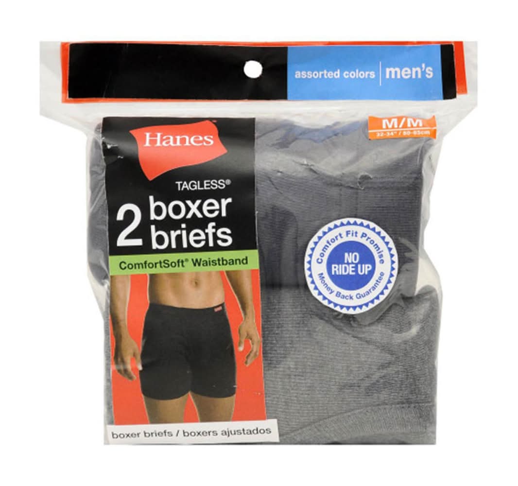 Hanes Tagless Boxer Briefs, Men, Medium (2 ct)