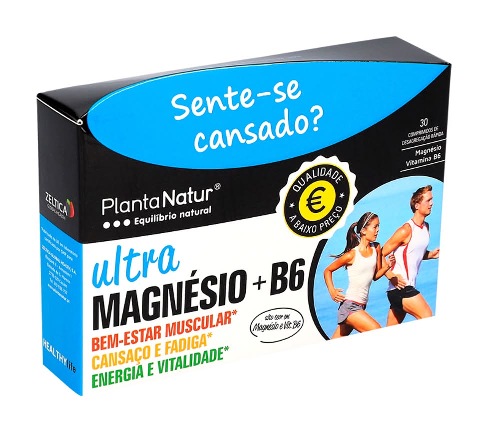 Plantanatur - Suplemento Ultra MagnÃ©sio + B6, 30 Comprimidos
