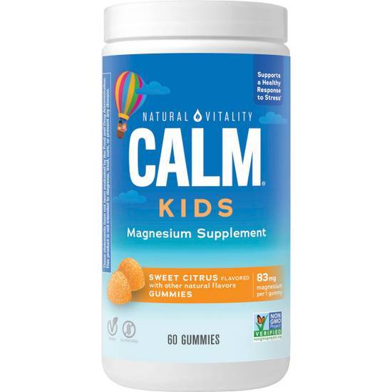 Natural Vitality Calm Kids Gummies Sweet Citrus