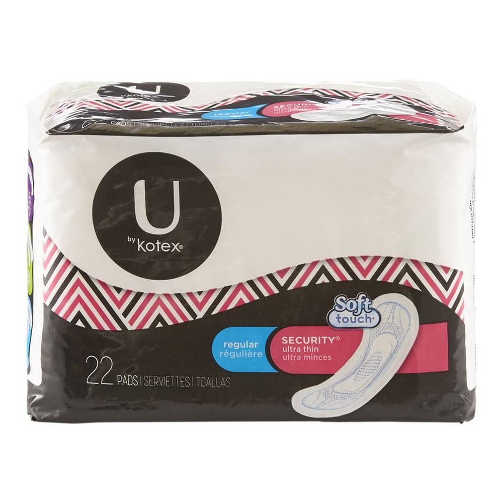 U by Kotex Securityultra Thin Regular 22 Pads (110 g)