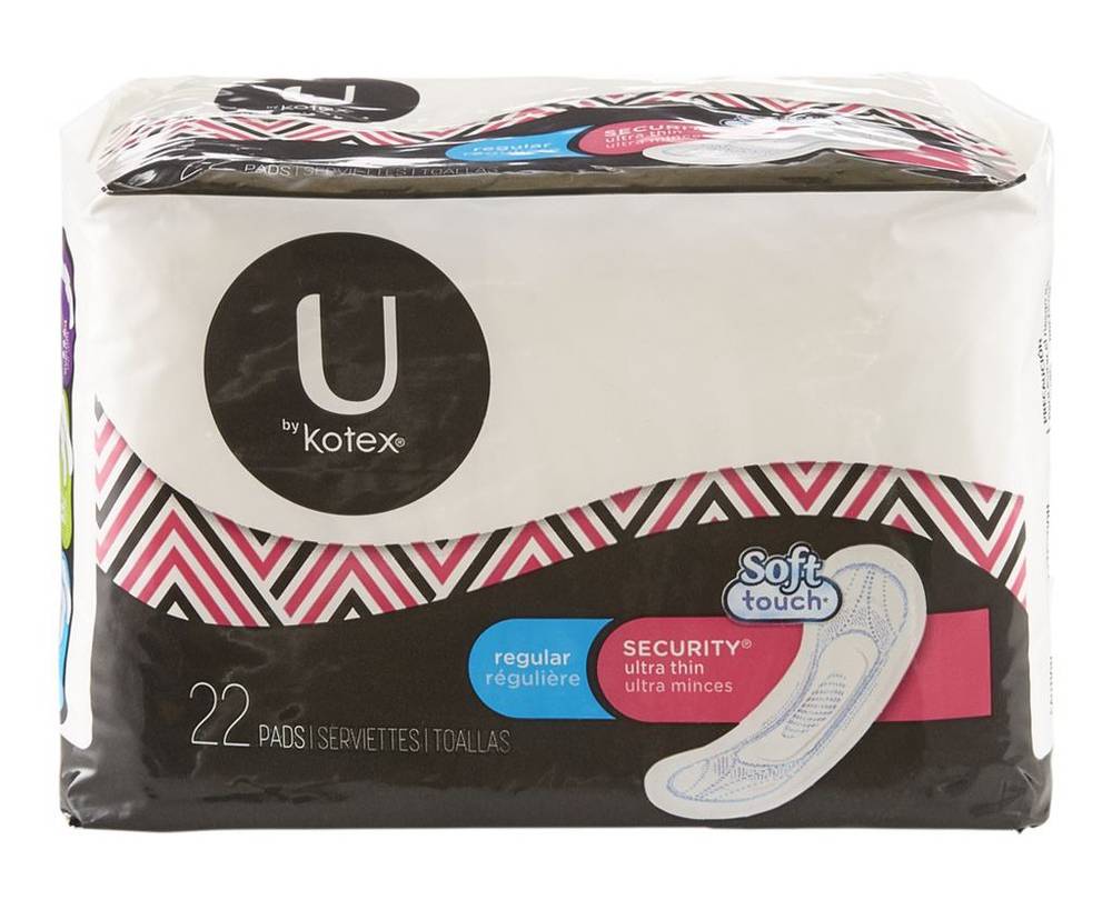 U by Kotex Securityultra Thin Regular 22 Pads (110 g)