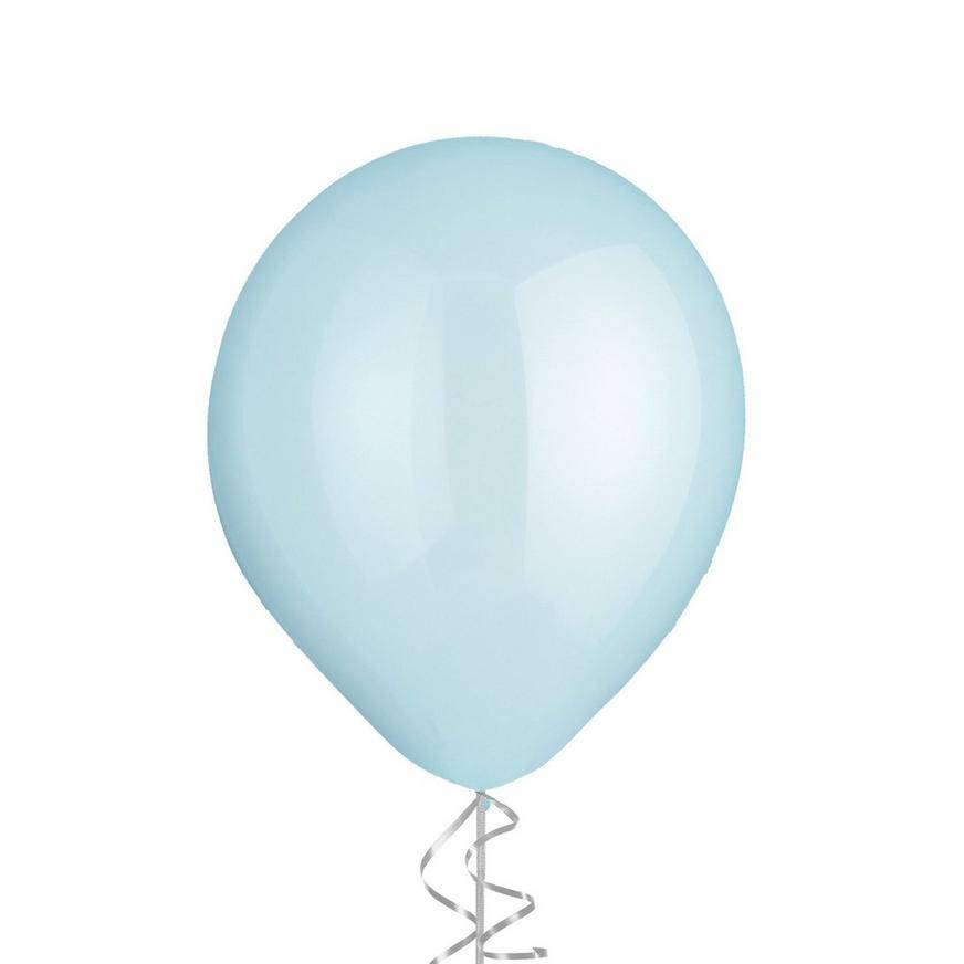 Party City Uninflated Latex Balloon (clear blue )