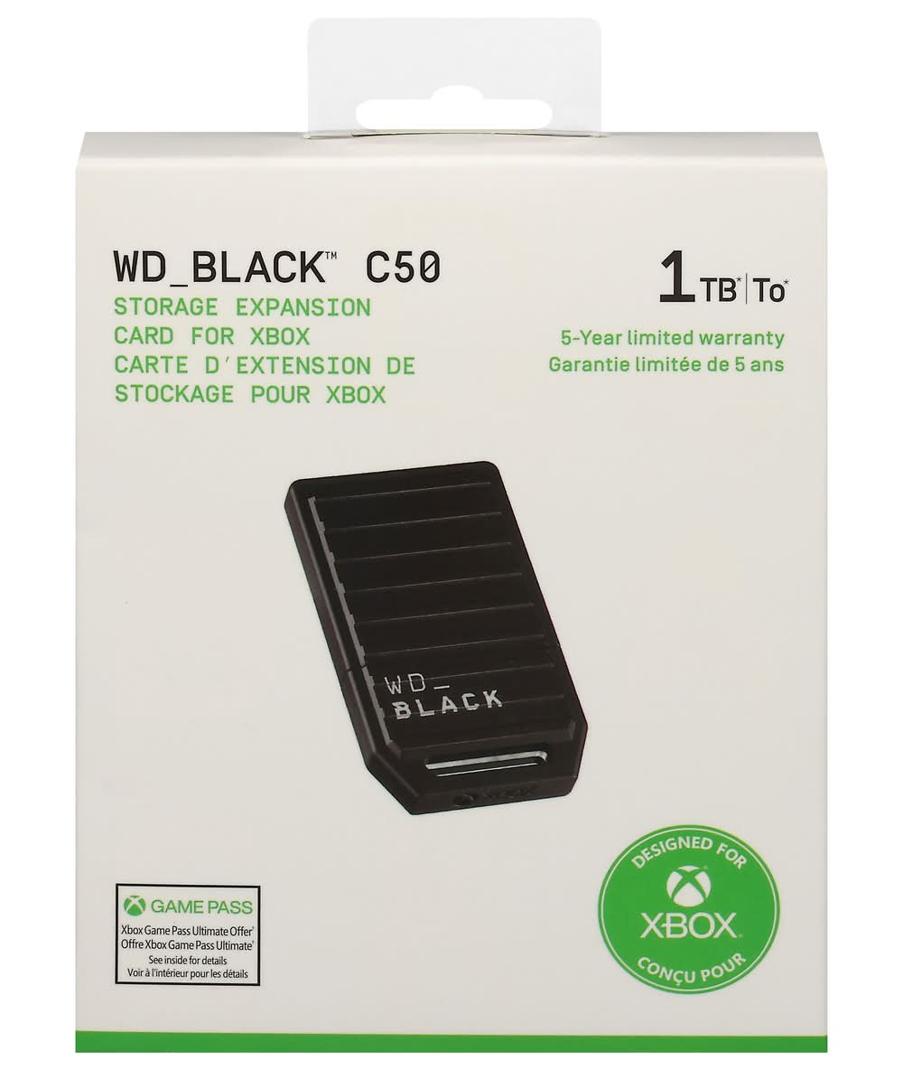 Western Digital 1Tb C50 Expansion Card For Xbox, Black