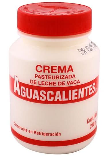 Aguascalientes · Crema de leche pasteurizada (240 g)