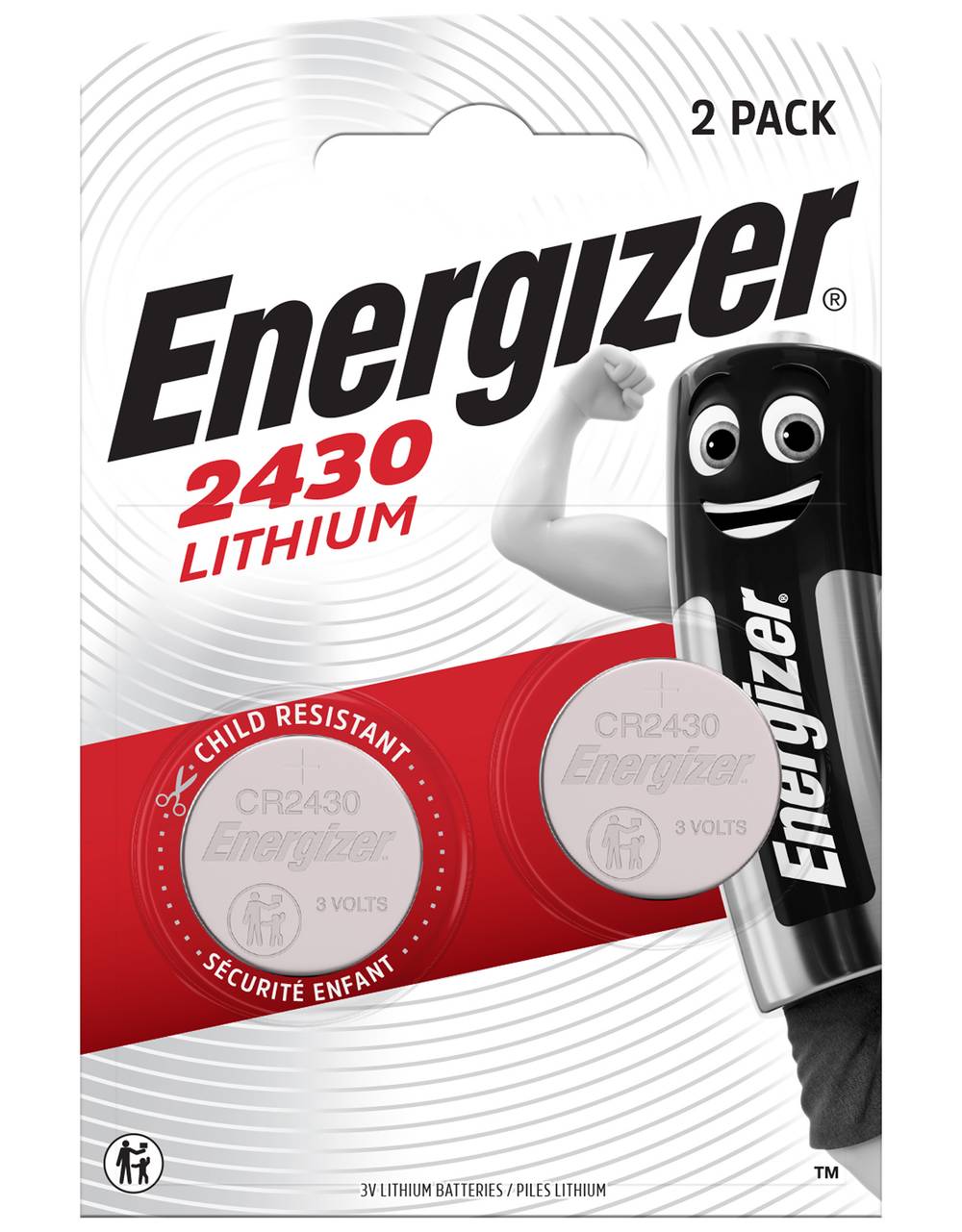 Energizer - Piles bouton lithium 2430 (2)