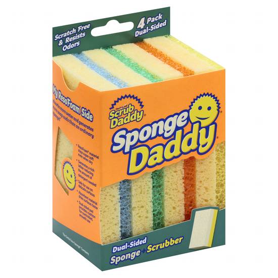 Scrub Daddy Dual -Sided Sponge + Scrubber (4 ct)