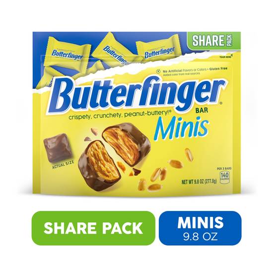 Butterfinger Chocolatey, Peanut-Buttery, Share pack Minis Bars