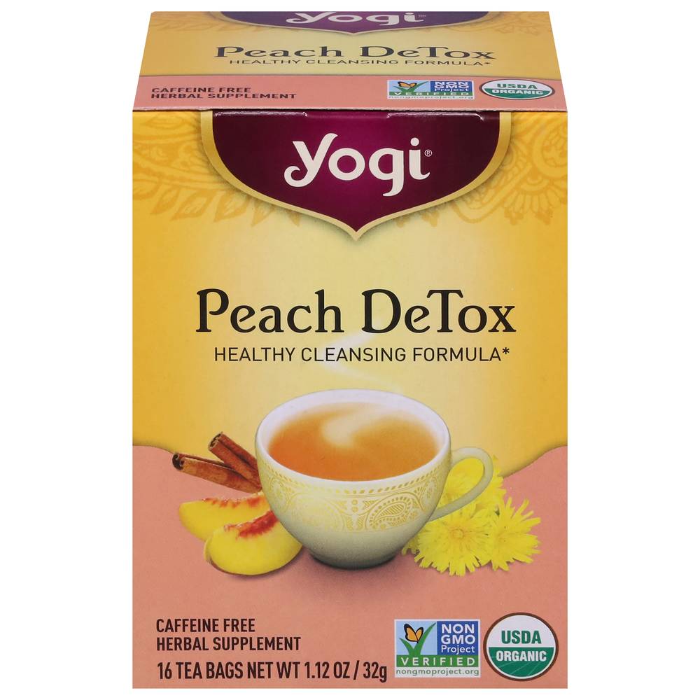 Yogi Peach Detox Tea (16 ct, 0.07oz)