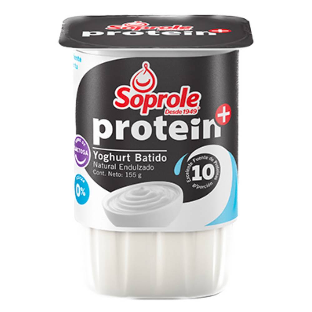 Soprole · Yoghurt batido protein+ - Natural Endulzado (155 g)