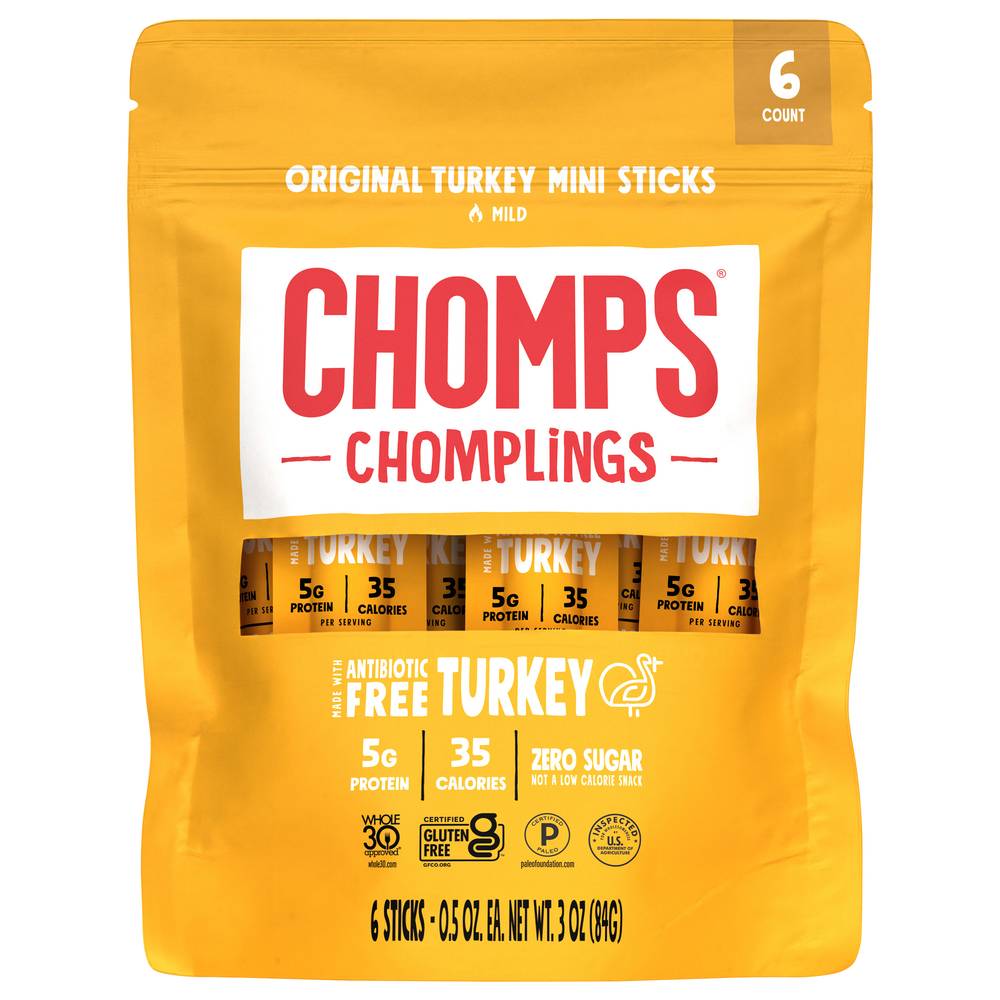 Chomps Mild Original Turkey Mini Sticks (3 oz)