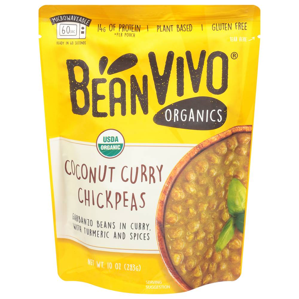 BeanVivo Organic Coconut Curry Chickpeas (10 oz)