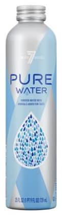 7-Select Purfied Water 25oz Aluminum Bottle