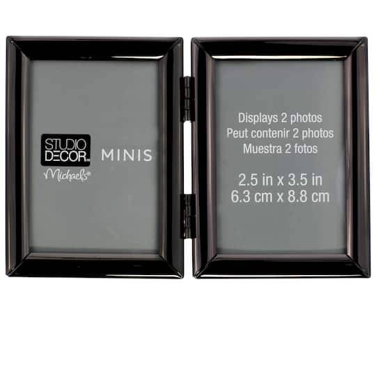 Black Hinged 2-Opening Mini Frame By Studio Decor