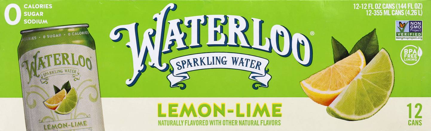 Waterloo Lemon-Lime Sparkling Water (12 ct, 12 fl oz)