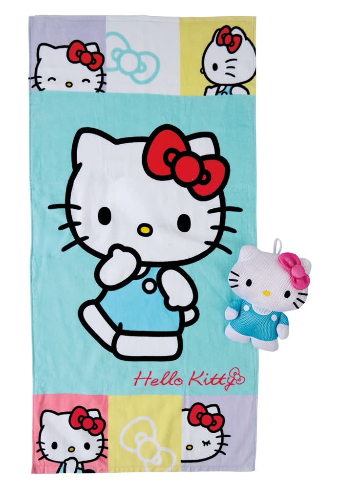 Hello Kitty Bath Towel & Buddy Set