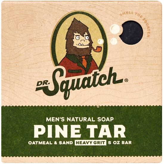 Dr. Squatch Natural Soap for Men - Pine Tar, 5 oz