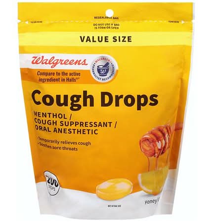 Walgreens Cough Drops Honey Lemon