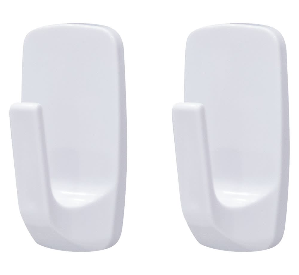 Easy Home White Large Hooks - 2pk