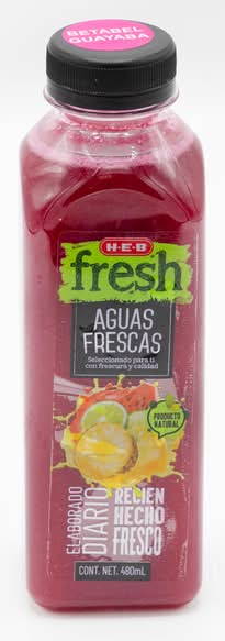 H-E-B Fresh · Agua de betabel y guayaba (480 ml)