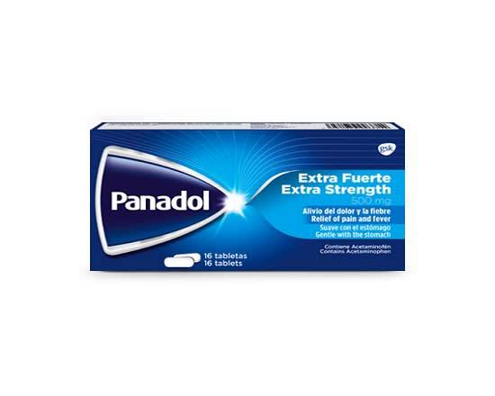 Gsk panadol extra fuerte acetaminofén tabletas 500 mg (16 un)