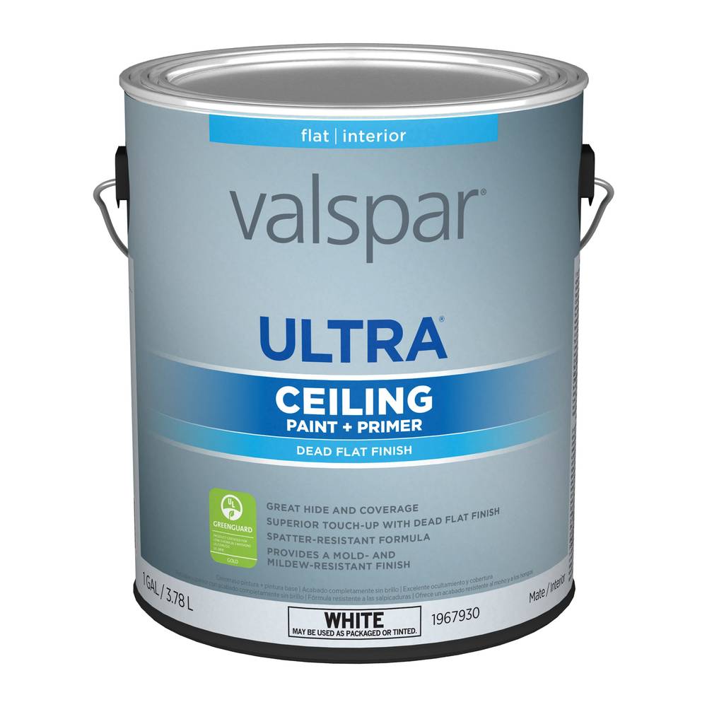 Valspar Ultra Flat Ceiling White Ceiling Paint and Primer (1-Gallon) | 007.1967930.007