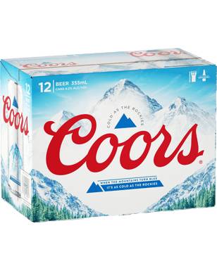 Coors Lager Cans 12x355mL