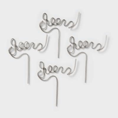 4ct New Year's Eve Cheers Script Straws - Spritz™