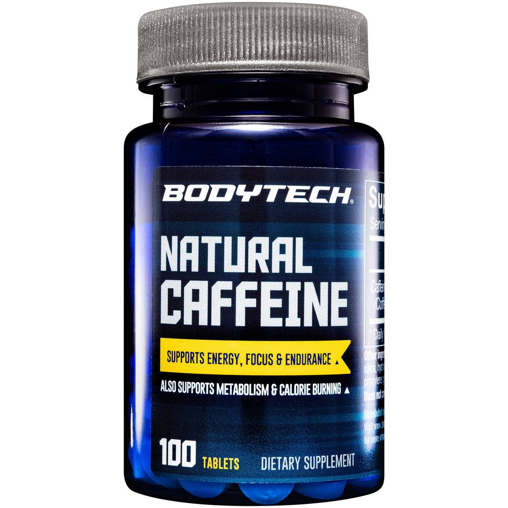 Natural Caffeine Supports Energy, Focus & Endurance - 200 Mg (100 Tablets)