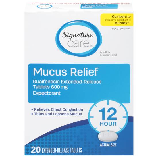 Signature Care Mucus Relief Tablets