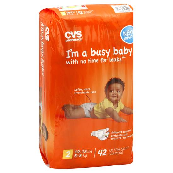 Cvs I'm a Busy Baby With No Time For Leaks Ultra Soft Diapers