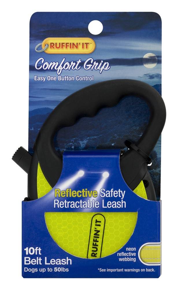 Ruffin' It 10 Ft Reflective Safety Retractable Leash (6.4 oz)