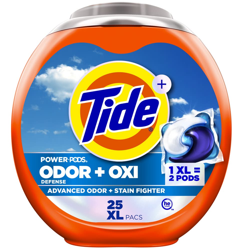 Tide Ultra Oxi Power Pods With Odor Eliminators (2.5 lbs, 25 ct)