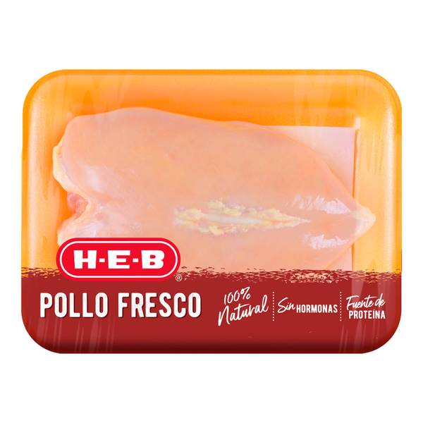 Heb pechuga de pollo con hueso sin piel (unidad: 560 g aprox)