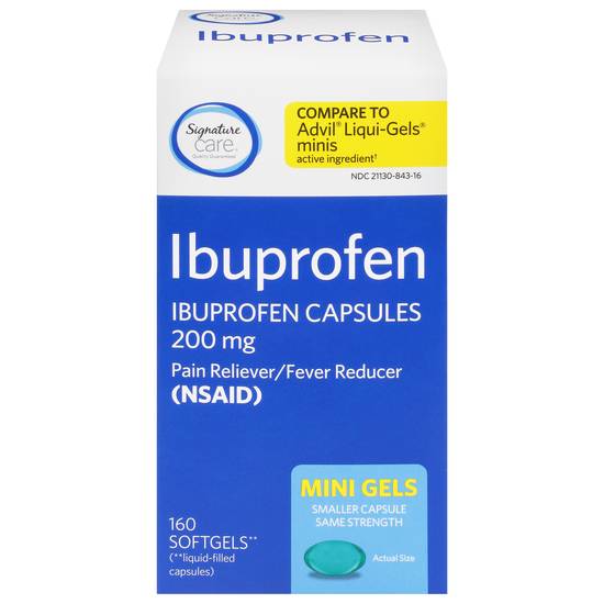 Signature Care Advil Ibuprofen Mini Liqui-Gels (160 ct)