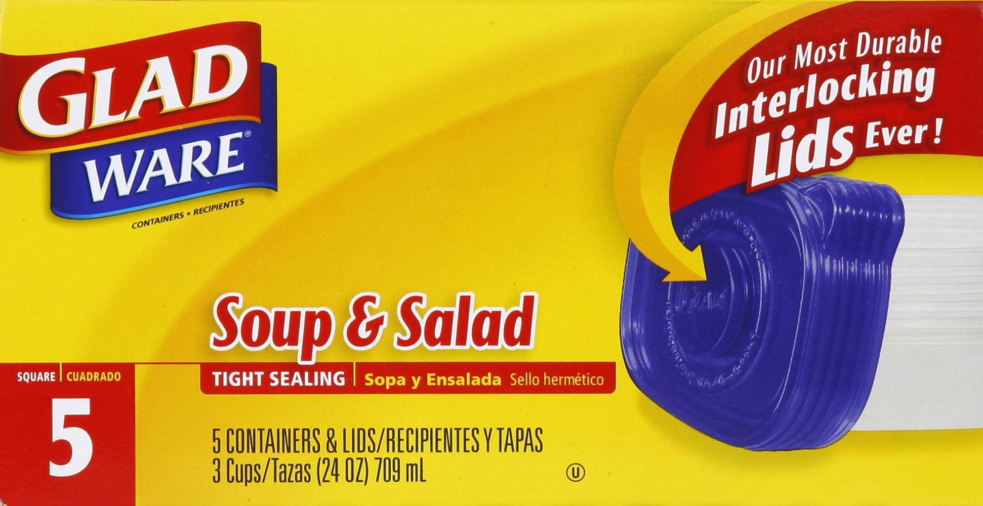 Glad Ware Soup & Salad Containers & Lids