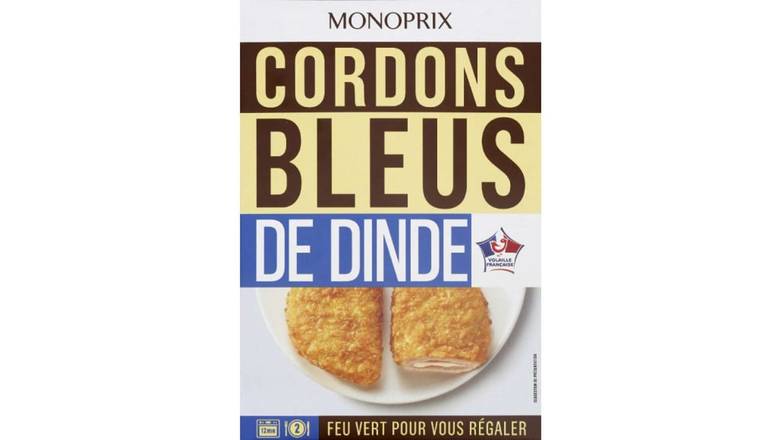 Monoprix Cordon Bleu de dinde Le paquet de 2, 200g