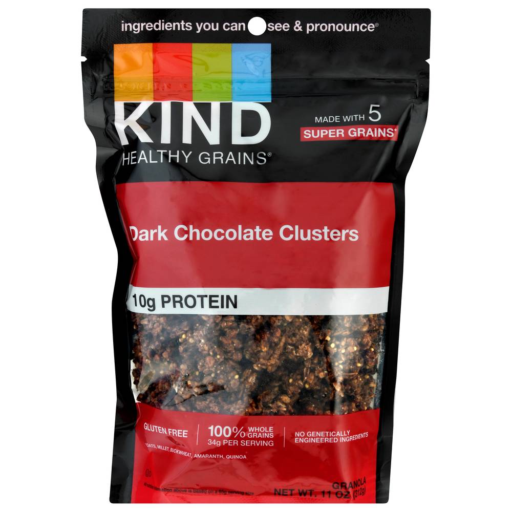 Kind Healthy Grains Dark Chocolate Whole Grain Clusters Granola